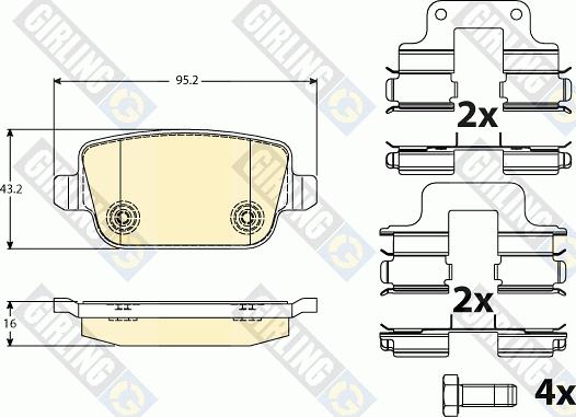 Girling 6117091 - Kit de plaquettes de frein, frein à disque cwaw.fr