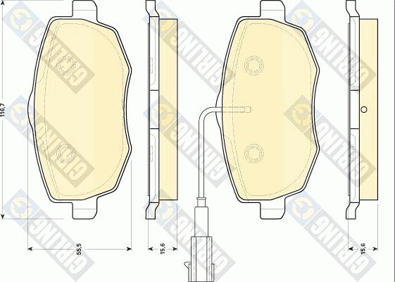 Girling 6117071 - Kit de plaquettes de frein, frein à disque cwaw.fr