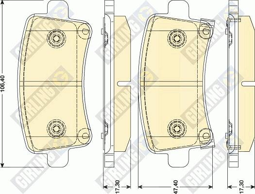 Girling 6117841 - Kit de plaquettes de frein, frein à disque cwaw.fr