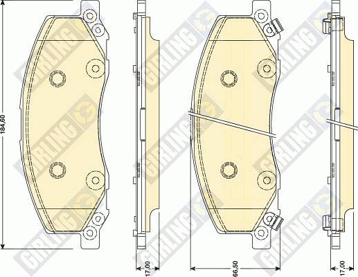 Girling 6117811 - Kit de plaquettes de frein, frein à disque cwaw.fr