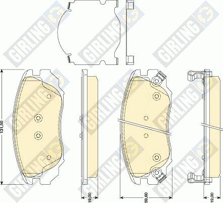 Girling 6117829 - Kit de plaquettes de frein, frein à disque cwaw.fr