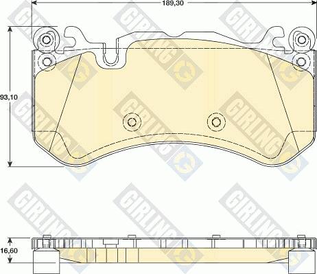 Girling 6117349 - Kit de plaquettes de frein, frein à disque cwaw.fr