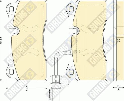 Girling 6117319 - Kit de plaquettes de frein, frein à disque cwaw.fr