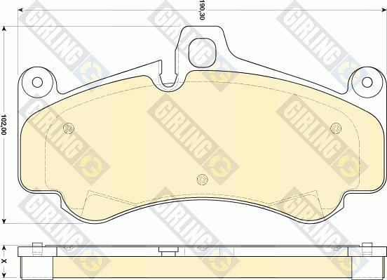 Girling 6117799 - Kit de plaquettes de frein, frein à disque cwaw.fr