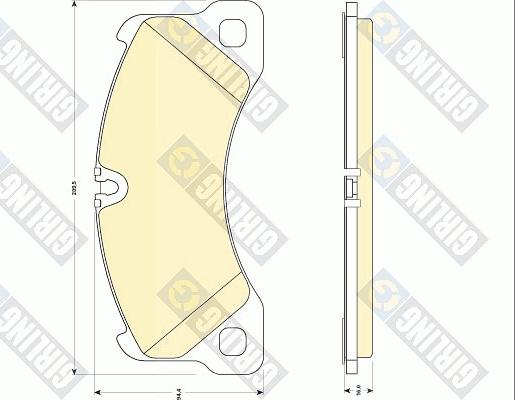 Girling 6117749 - Kit de plaquettes de frein, frein à disque cwaw.fr