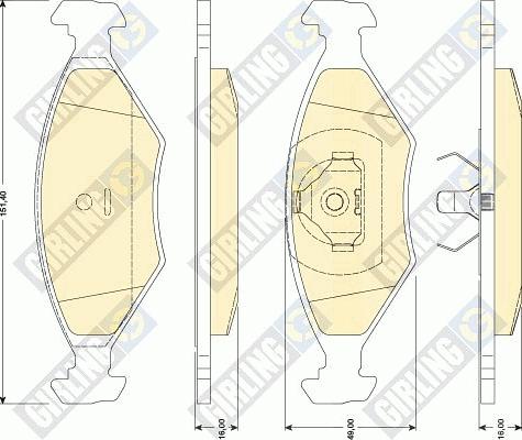 Girling 6117762 - Kit de plaquettes de frein, frein à disque cwaw.fr