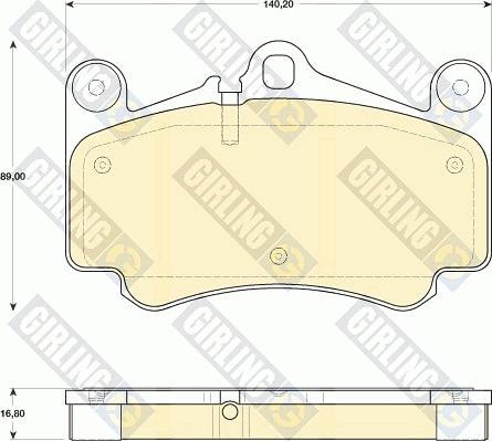 Girling 6117789 - Kit de plaquettes de frein, frein à disque cwaw.fr