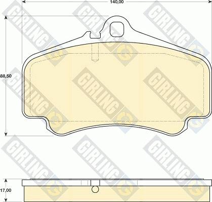 Girling 6117779 - Kit de plaquettes de frein, frein à disque cwaw.fr