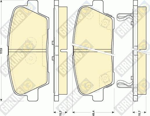 Girling 6134999 - Kit de plaquettes de frein, frein à disque cwaw.fr