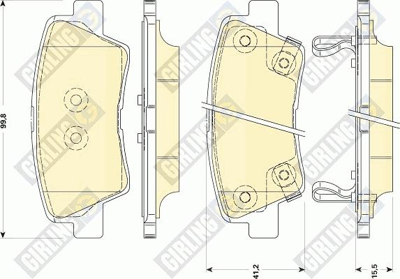 Girling 6134949 - Kit de plaquettes de frein, frein à disque cwaw.fr