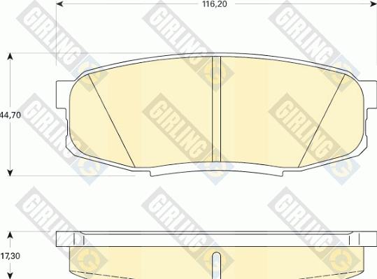 Girling 6134919 - Kit de plaquettes de frein, frein à disque cwaw.fr