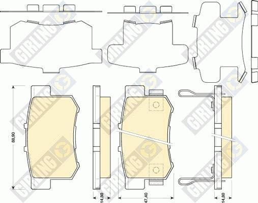 Girling 6134479 - Kit de plaquettes de frein, frein à disque cwaw.fr