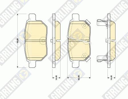 Girling 6134549 - Kit de plaquettes de frein, frein à disque cwaw.fr