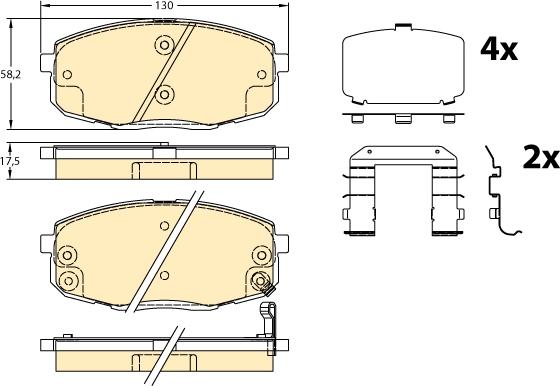 Girling 6134509 - Kit de plaquettes de frein, frein à disque cwaw.fr