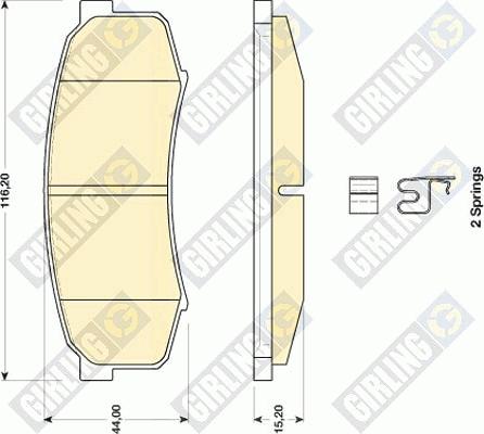 Girling 6134649 - Kit de plaquettes de frein, frein à disque cwaw.fr