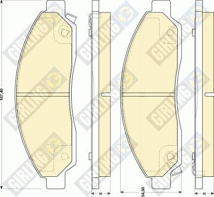 Girling 6134669 - Kit de plaquettes de frein, frein à disque cwaw.fr