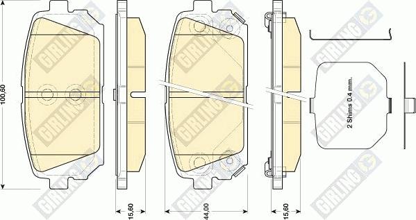 Girling 6134629 - Kit de plaquettes de frein, frein à disque cwaw.fr