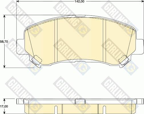 Girling 6134679 - Kit de plaquettes de frein, frein à disque cwaw.fr