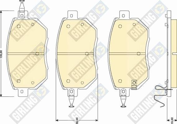 Girling 6134169 - Kit de plaquettes de frein, frein à disque cwaw.fr