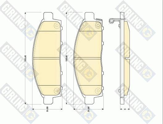 Girling 6134359 - Kit de plaquettes de frein, frein à disque cwaw.fr