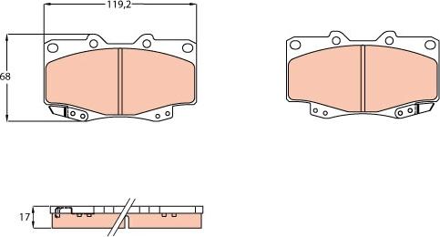 Girling 6134289-1 - Kit de plaquettes de frein, frein à disque cwaw.fr