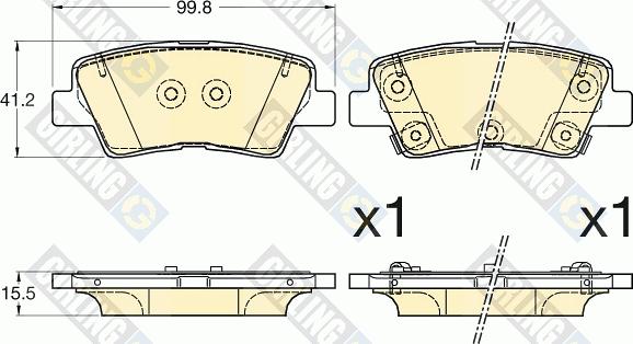 Girling 6135947 - Kit de plaquettes de frein, frein à disque cwaw.fr