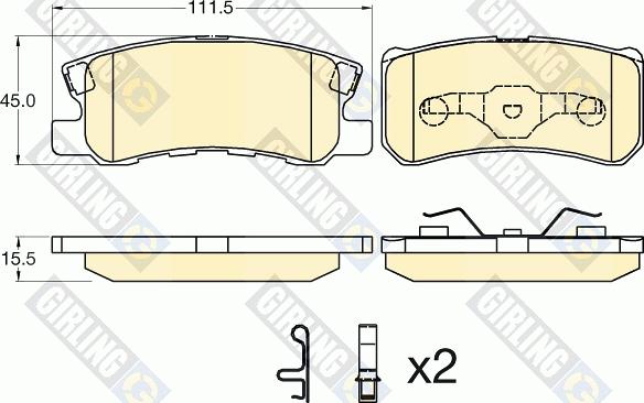 Girling 6135957 - Kit de plaquettes de frein, frein à disque cwaw.fr