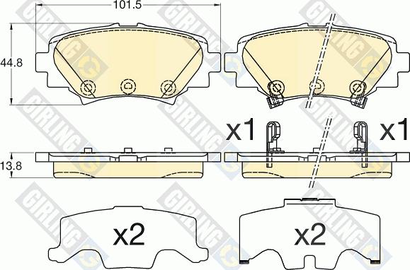 Girling 6135937 - Kit de plaquettes de frein, frein à disque cwaw.fr