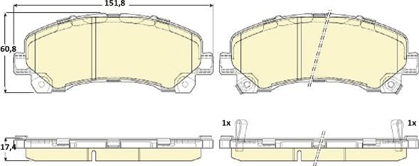 Girling 6135455 - Kit de plaquettes de frein, frein à disque cwaw.fr