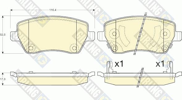 Girling 6135461 - Kit de plaquettes de frein, frein à disque cwaw.fr