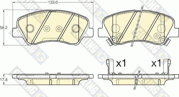 Girling 6135485 - Kit de plaquettes de frein, frein à disque cwaw.fr