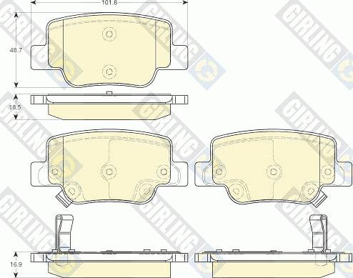 Girling 6135474 - Kit de plaquettes de frein, frein à disque cwaw.fr