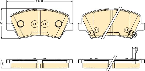 Girling 6135526 - Kit de plaquettes de frein, frein à disque cwaw.fr