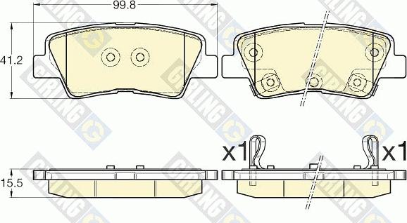 Girling 6135696 - Kit de plaquettes de frein, frein à disque cwaw.fr