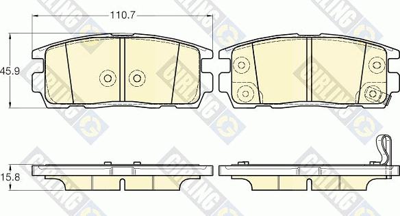 Girling 6135665 - Kit de plaquettes de frein, frein à disque cwaw.fr