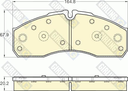 Girling 6135675 - Kit de plaquettes de frein, frein à disque cwaw.fr