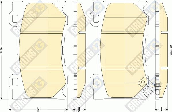 Girling 6135059 - Kit de plaquettes de frein, frein à disque cwaw.fr