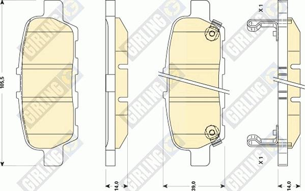 Girling 6135089 - Kit de plaquettes de frein, frein à disque cwaw.fr