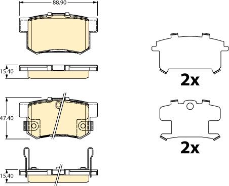 Girling 6135169 - Kit de plaquettes de frein, frein à disque cwaw.fr