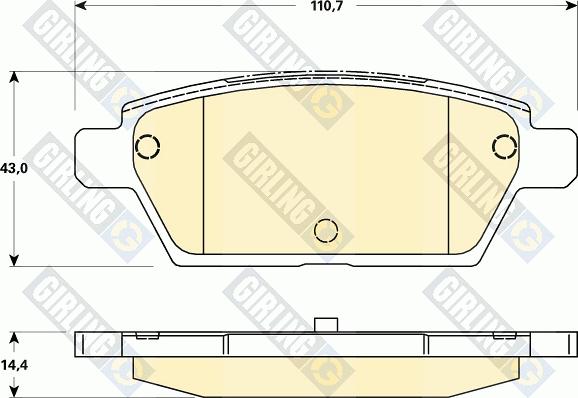 Girling 6135179 - Kit de plaquettes de frein, frein à disque cwaw.fr