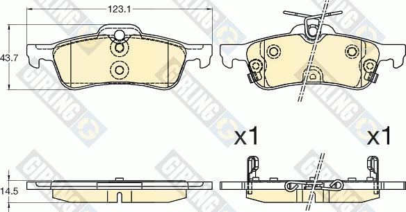 Girling 6135882 - Kit de plaquettes de frein, frein à disque cwaw.fr