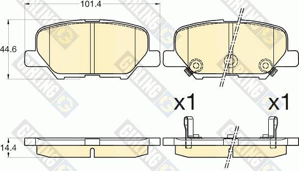 Girling 6135837 - Kit de plaquettes de frein, frein à disque cwaw.fr