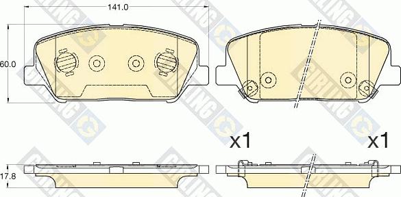 Girling 6135826 - Kit de plaquettes de frein, frein à disque cwaw.fr