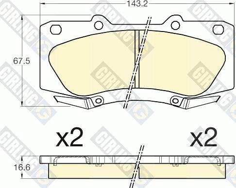 Girling 6135349 - Kit de plaquettes de frein, frein à disque cwaw.fr