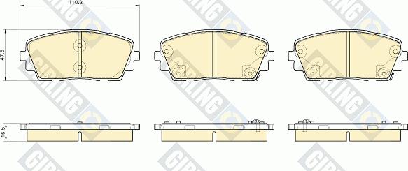 Girling 6135359 - Kit de plaquettes de frein, frein à disque cwaw.fr