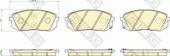 Girling 6135309 - Kit de plaquettes de frein, frein à disque cwaw.fr