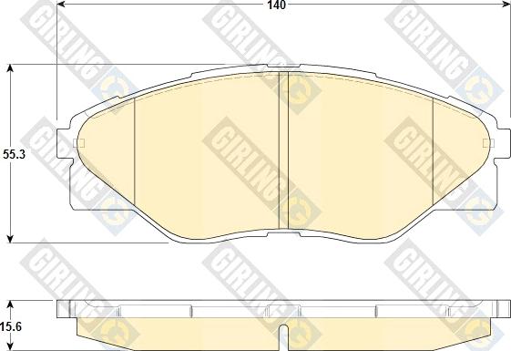 Girling 6135329 - Kit de plaquettes de frein, frein à disque cwaw.fr