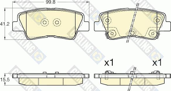 Girling 6135375 - Kit de plaquettes de frein, frein à disque cwaw.fr