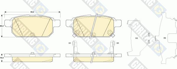 Girling 6135299 - Kit de plaquettes de frein, frein à disque cwaw.fr