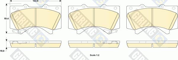 Girling 6135249 - Kit de plaquettes de frein, frein à disque cwaw.fr